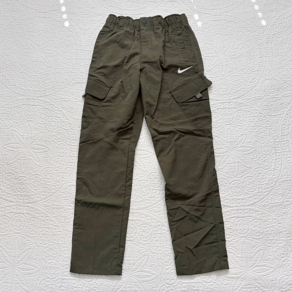 Nike Kids' Outdoor Play Woven Cargo Trousers, Olive Green Sz L